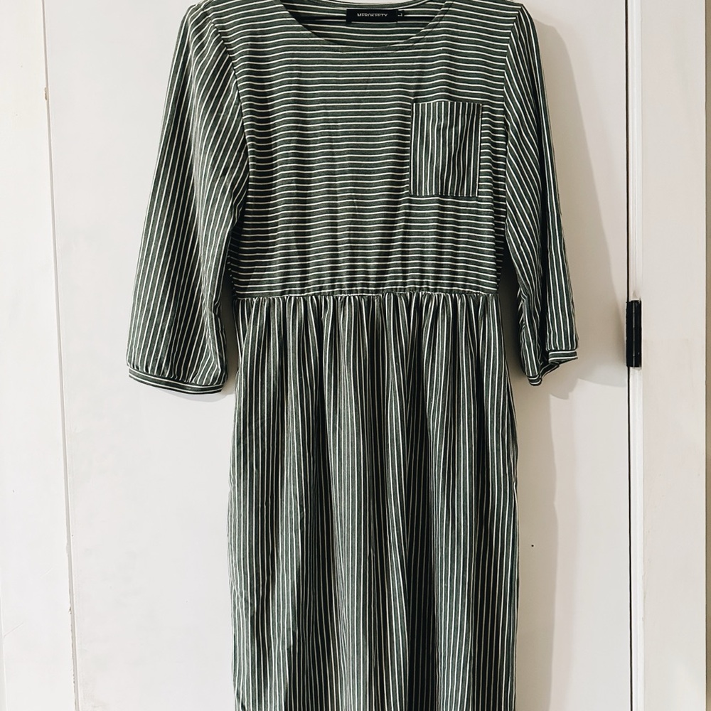 Green Striped Dress by Universal Thread